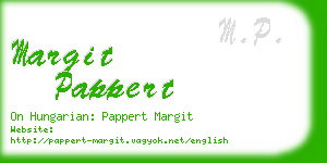 margit pappert business card